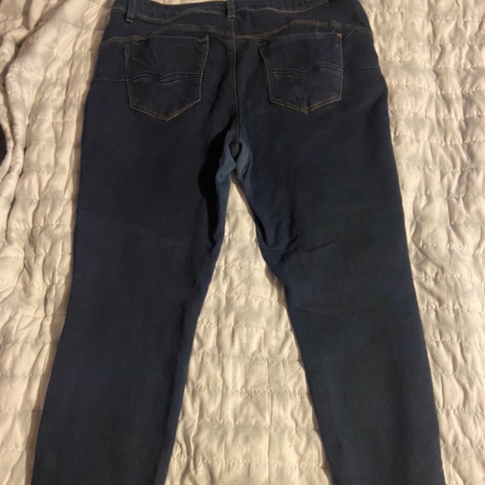 Dark blue jeans